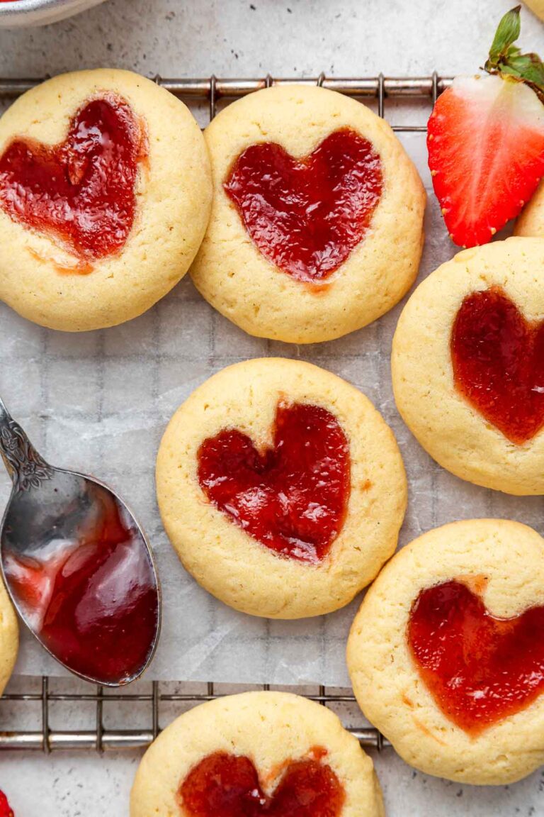 Strawberry Cheesecake Cookies with Creamy Centers and Homemade Jam